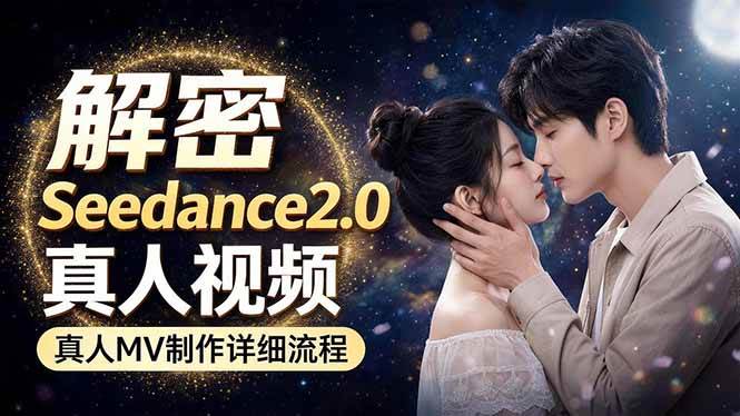 （18289期）Seedance 2.0电影级真人 MV全流程拆解：提示词、运镜、粒子特效，手把手实操